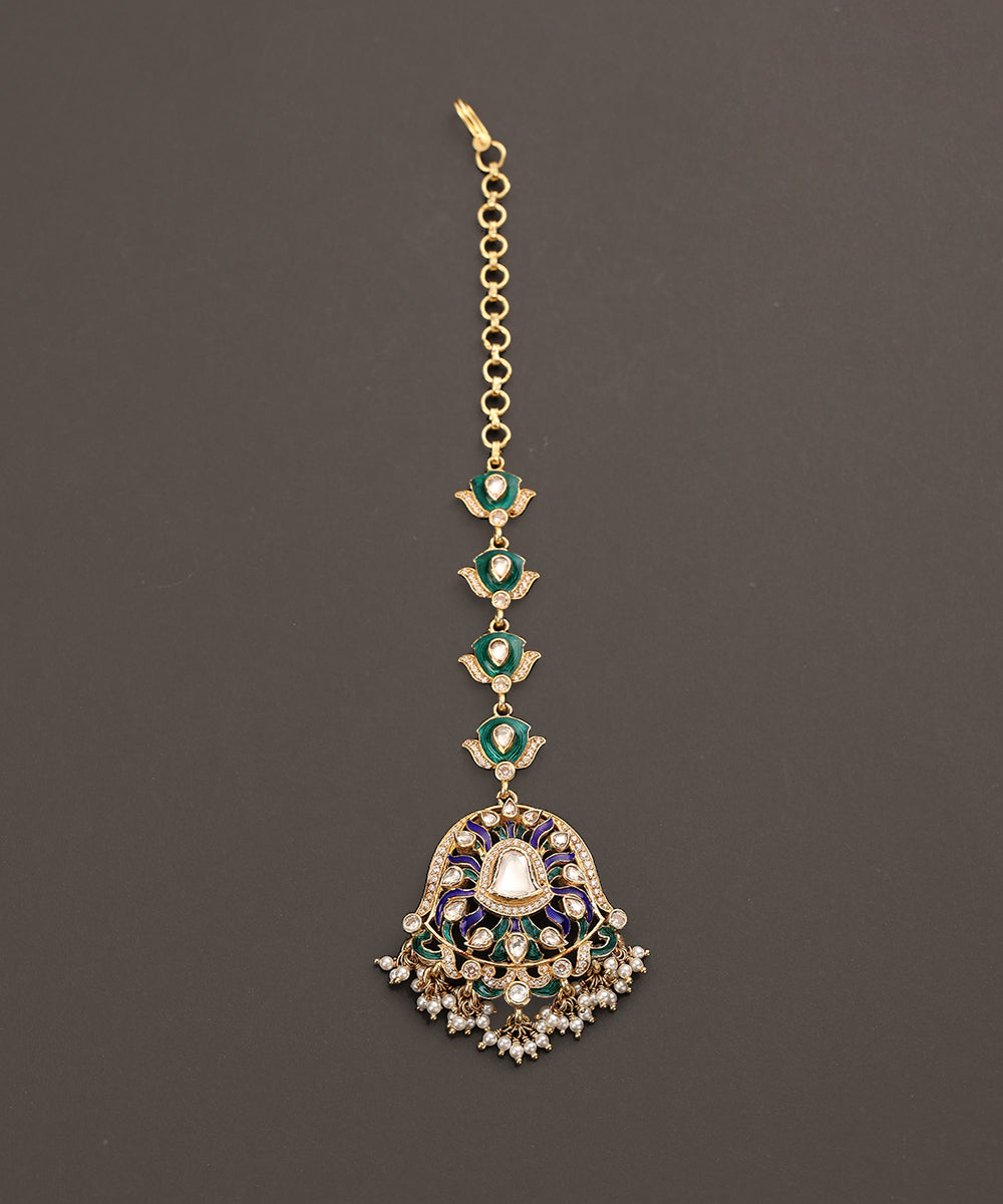 Soraya_Handcrafted_Pure_Silver_Maangtika_With_Semi_Precious_Stones_WeaverStory_02
