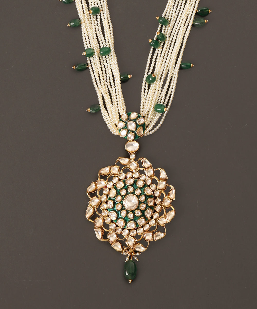 Zahra_Handcrafted_Pure_Silver_Necklace_With_Pearls_And_Semi_Precious_Stones_WeaverStory_03