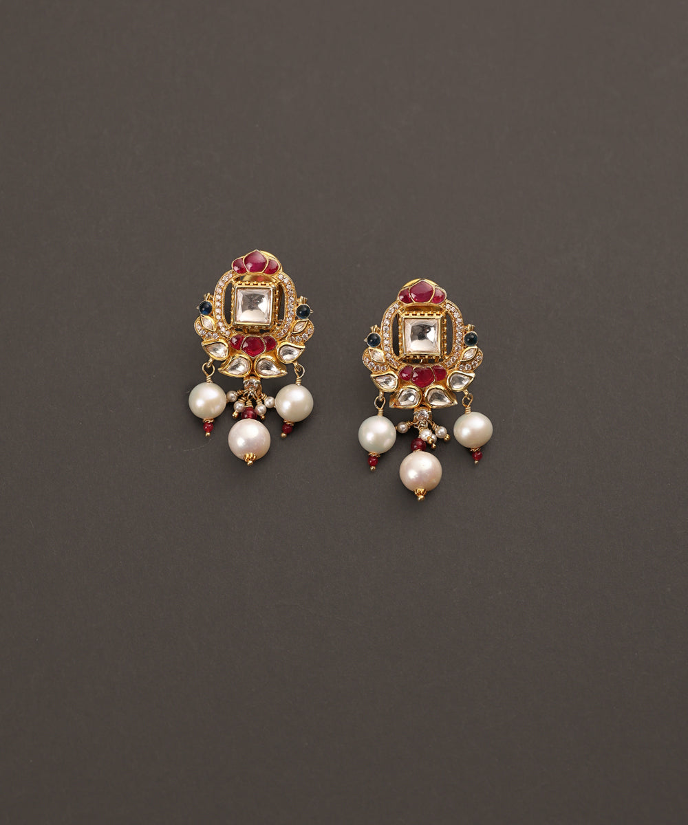 Bahar_Handcrafted_Pure_Silver_Earrings_With_Semi_Precious_Stones_And_Pearls_WeaverStory_02