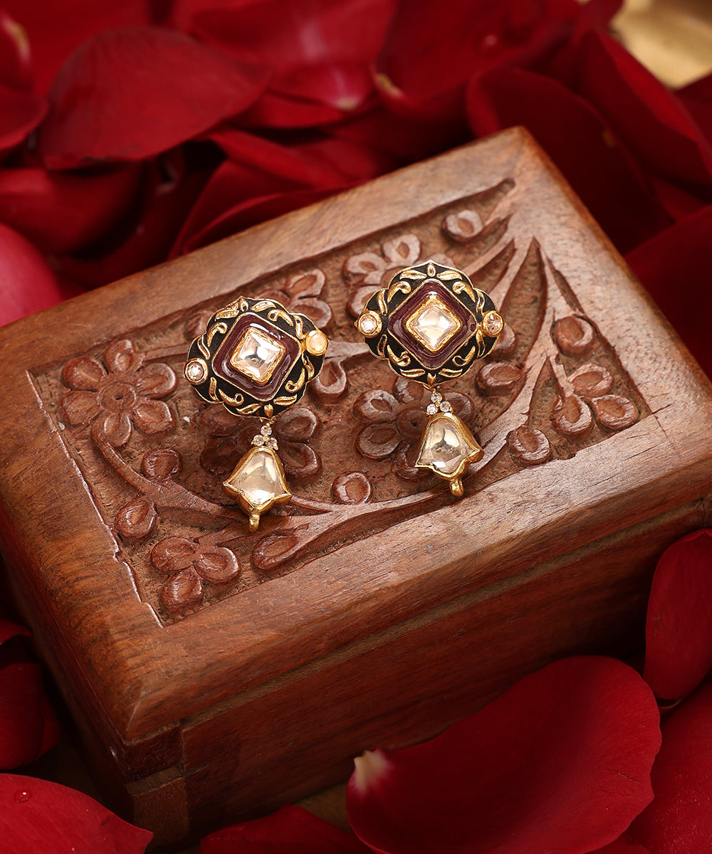 Donya_Handcrafted_Pure_Silver_Earrings_With_Semi_Precious_Stones_And_Pearls_WeaverStory_01