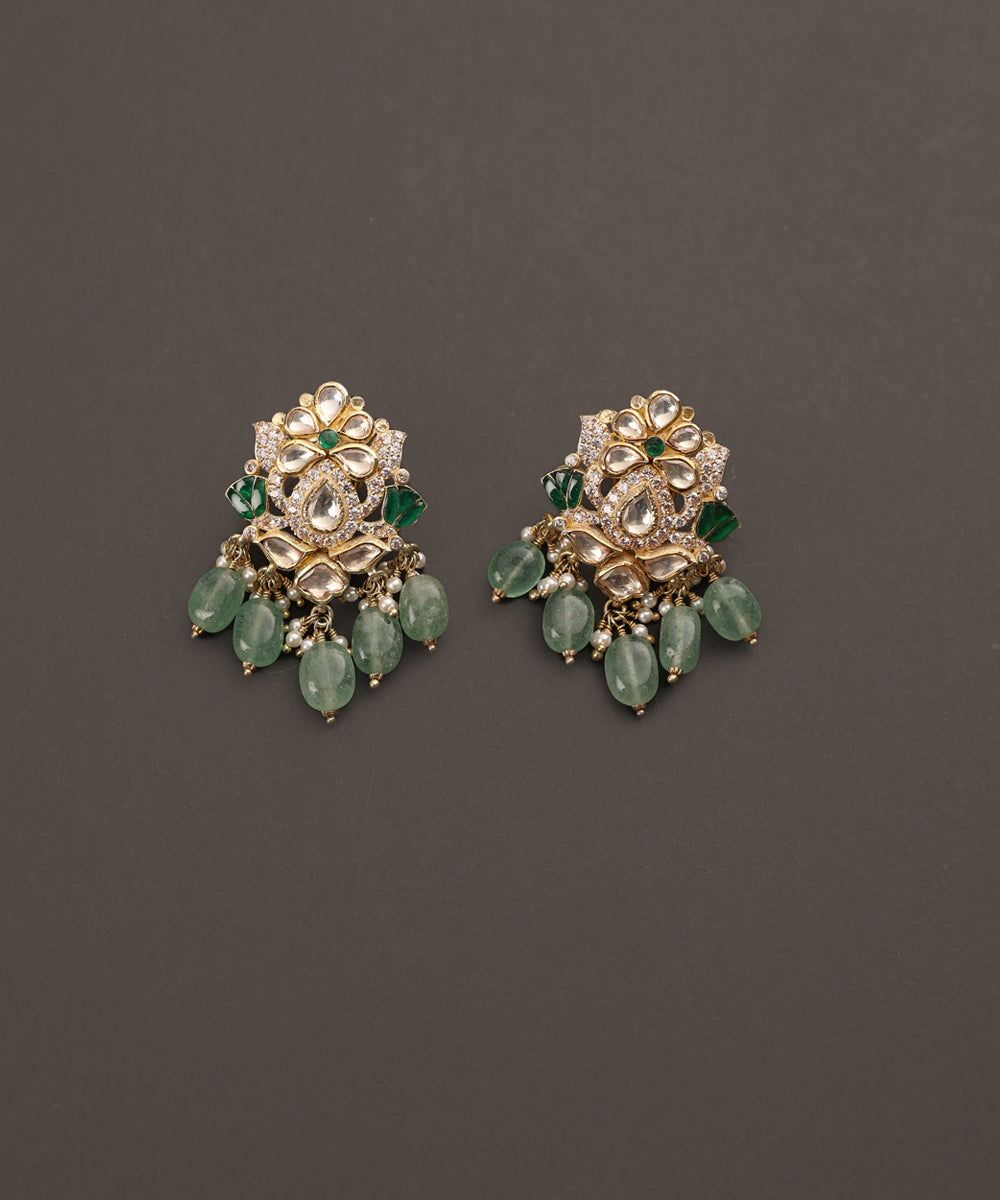 Nazneen_Handcrafted_Pure_Silver_Earrings_With_Semi_Precious_Stones_WeaverStory_03