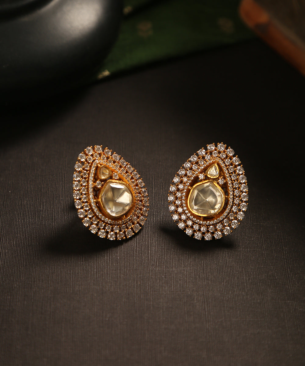 Shohreh_Handcrafted_Earrings_With_Moissanite_Polki_WeaverStory_01