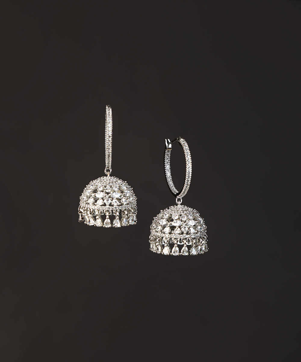 Kardama_Handcrafted_Jhumki_With_Semi_Precious_Stones_WeaverStory_03