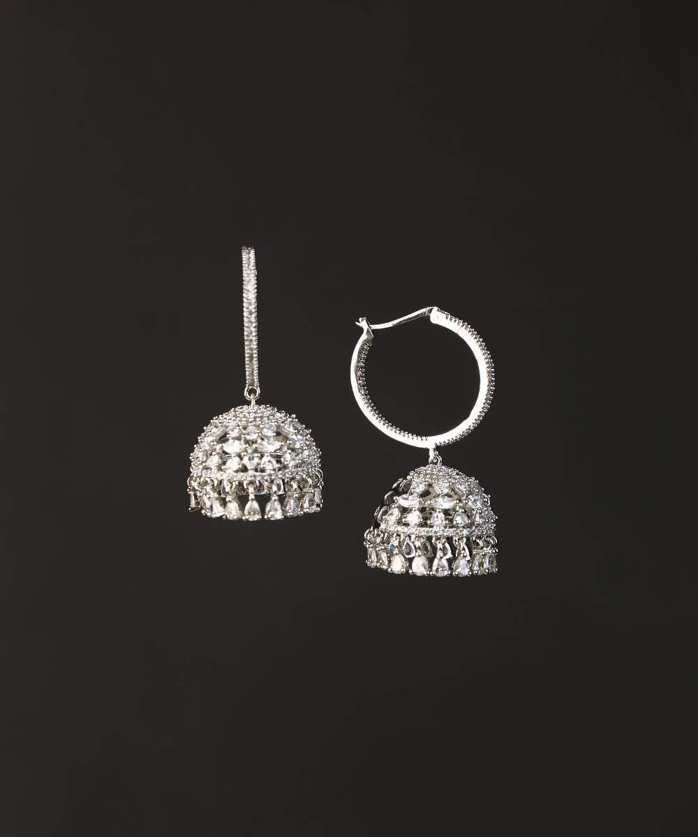 Kardama_Handcrafted_Jhumki_With_Semi_Precious_Stones_WeaverStory_03