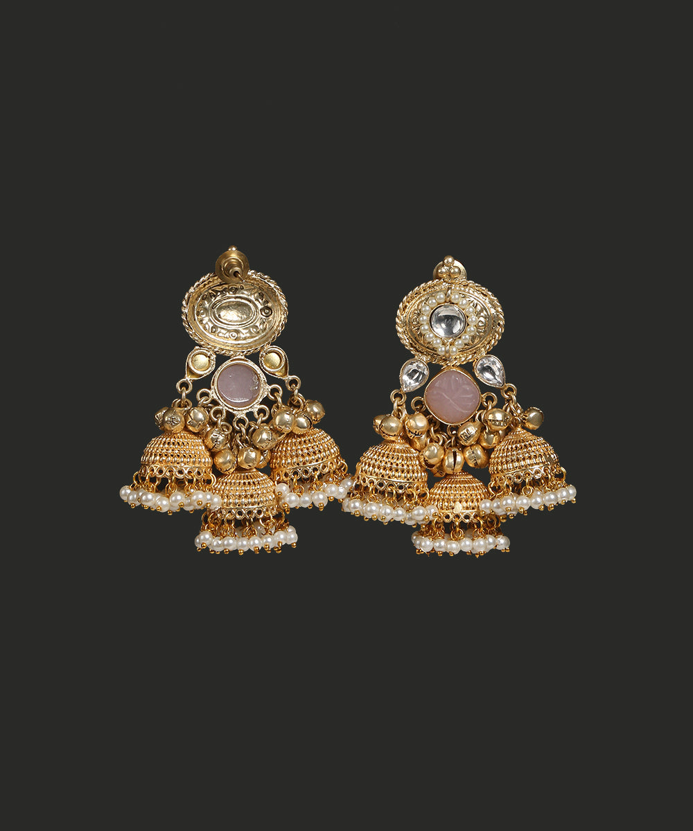 Aarzam_Handcrafted_Jhumki_With_Pearl_Tassels_WeaverStory_03
