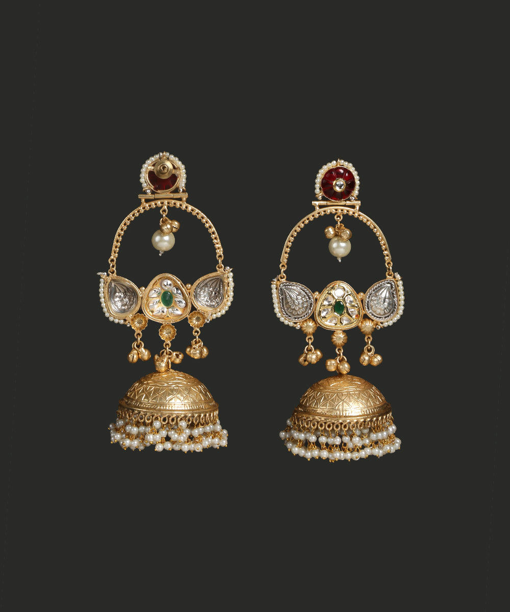Hrida_Handcrafted_Chandbali_With_Pearls_And_Ghungaroo_WeaverStory_03