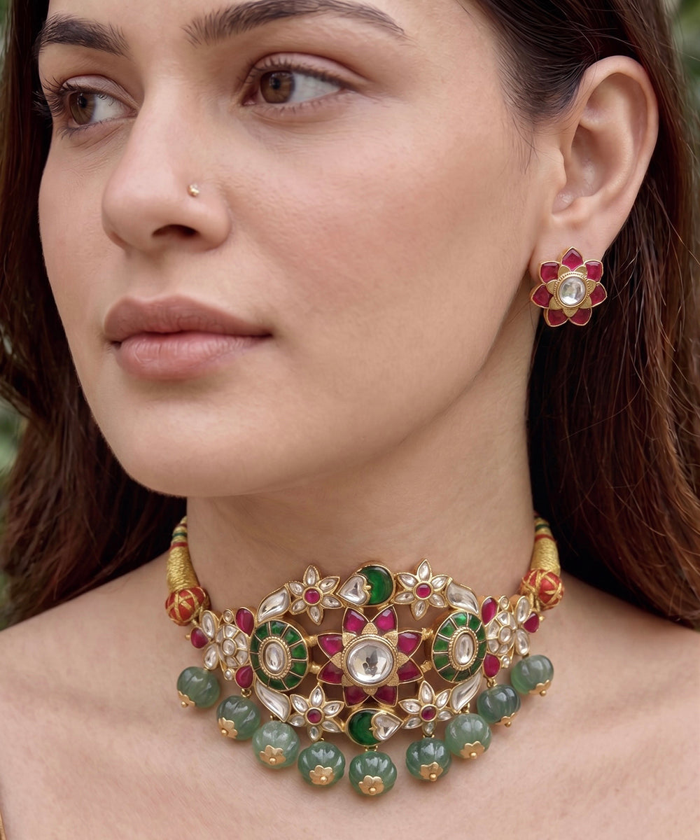 Rang Meenakari Choker Set