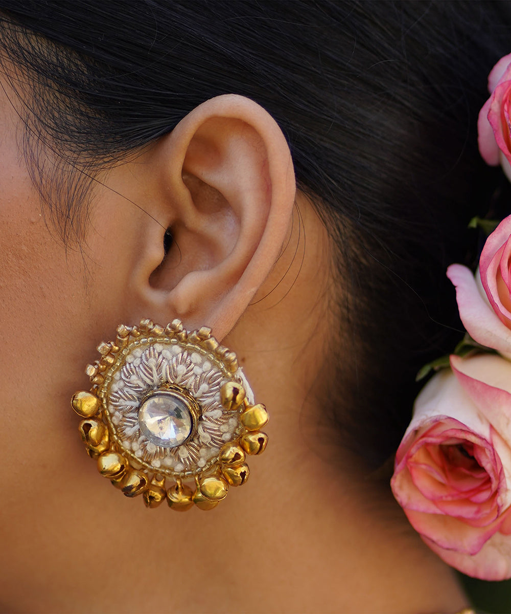 Handcrafted_Fabric_&_Thread_Embroidered_Stud_Earrings_WeaverStory_02