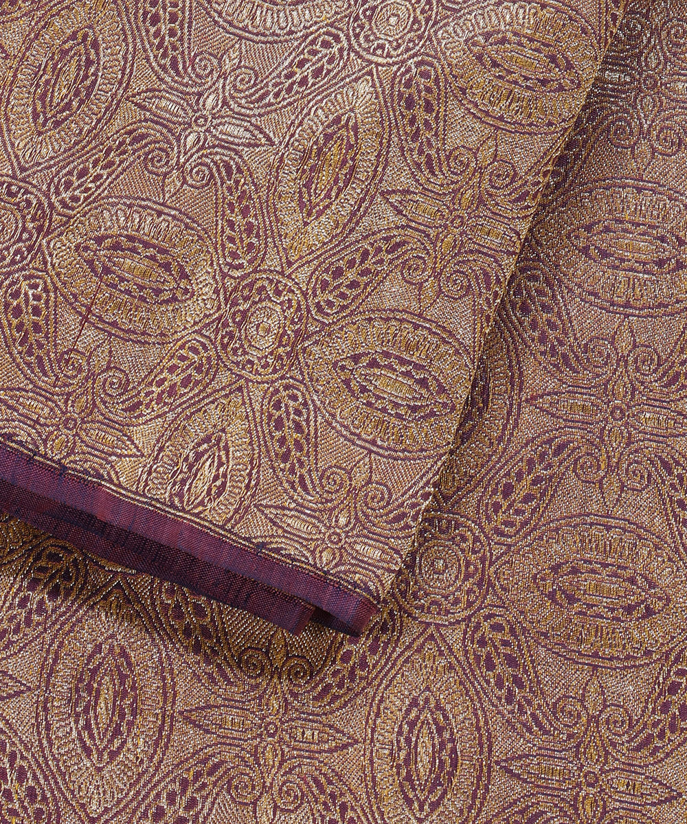 Mauve_Handloom_Soft_Kimkhab_Pure_Katan_Silk_Banarasi_Fabric_With_Tested_Zari_WeaverStory_04