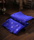 Blue Handloom Pure Tussar Silk Banarasi Fabric With Sona Rupa Zari Booti