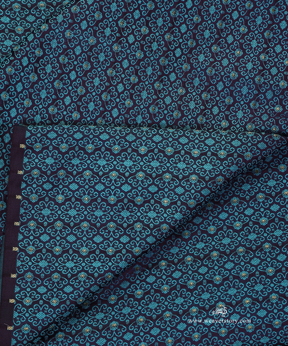 Blue_Handloom_Tanchoi_Pure_Katan_Silk_Banarasi_Fabric_WeaverStory_04