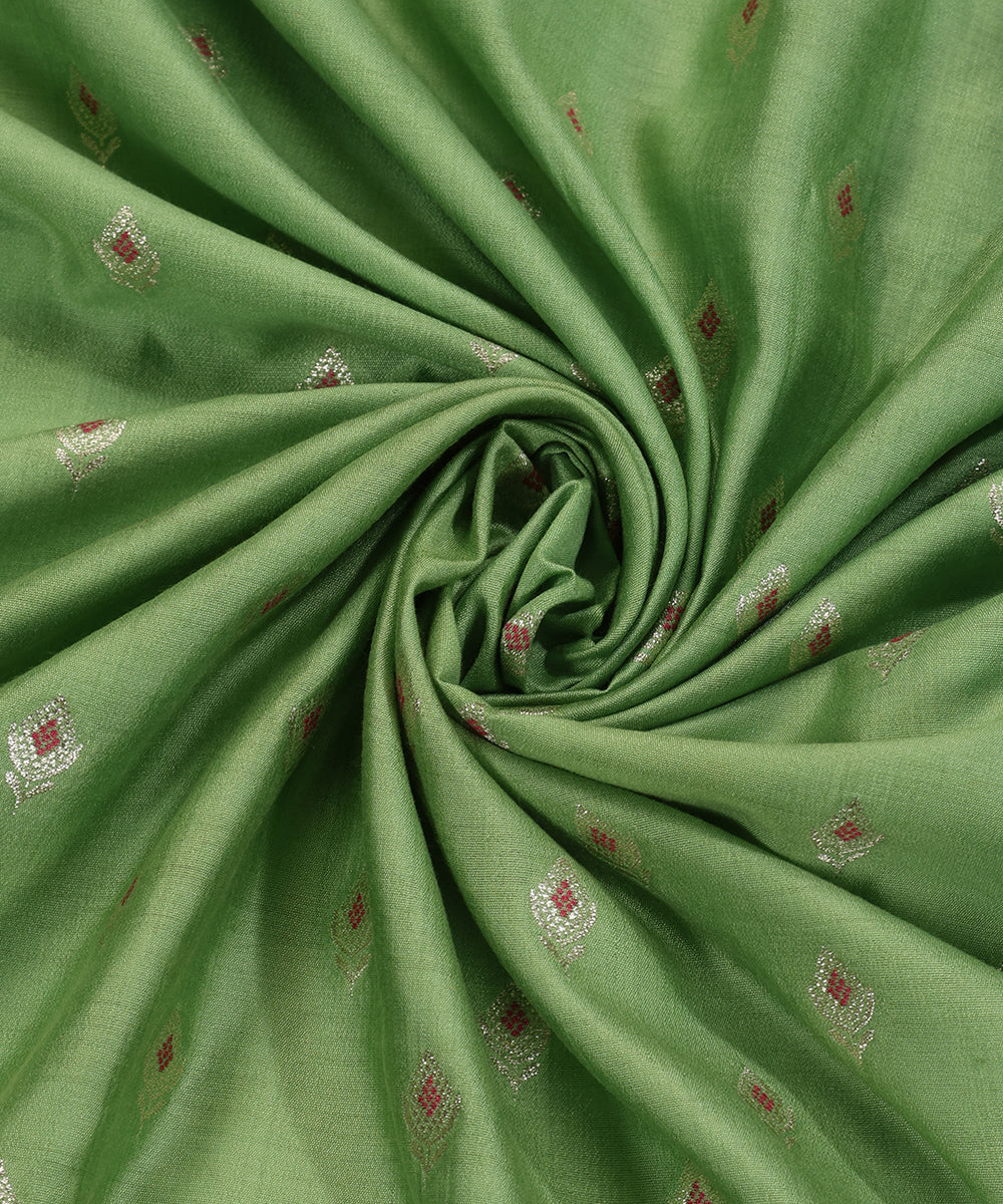 Light_Green_Handloom_Pure_Mulberry_Silk_Banarasi_Fabric_With_Meenakari_Booti_WeaverStory_05