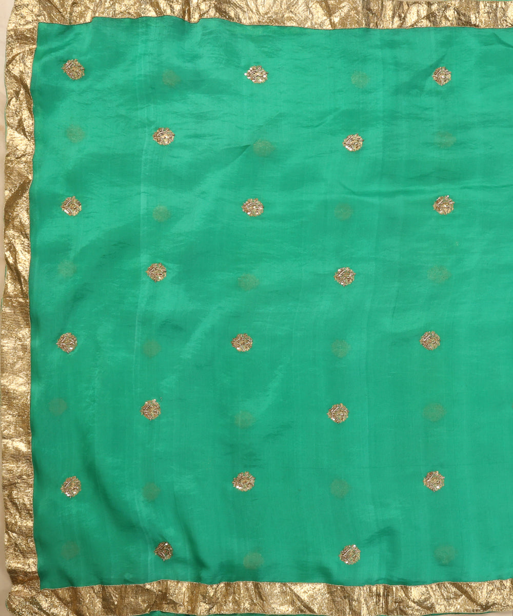 Rama_Green_Handloom_Organza_Dupatta_With_Booti_Embroidery_And_Lapa_Finishing_WeaverStory_02