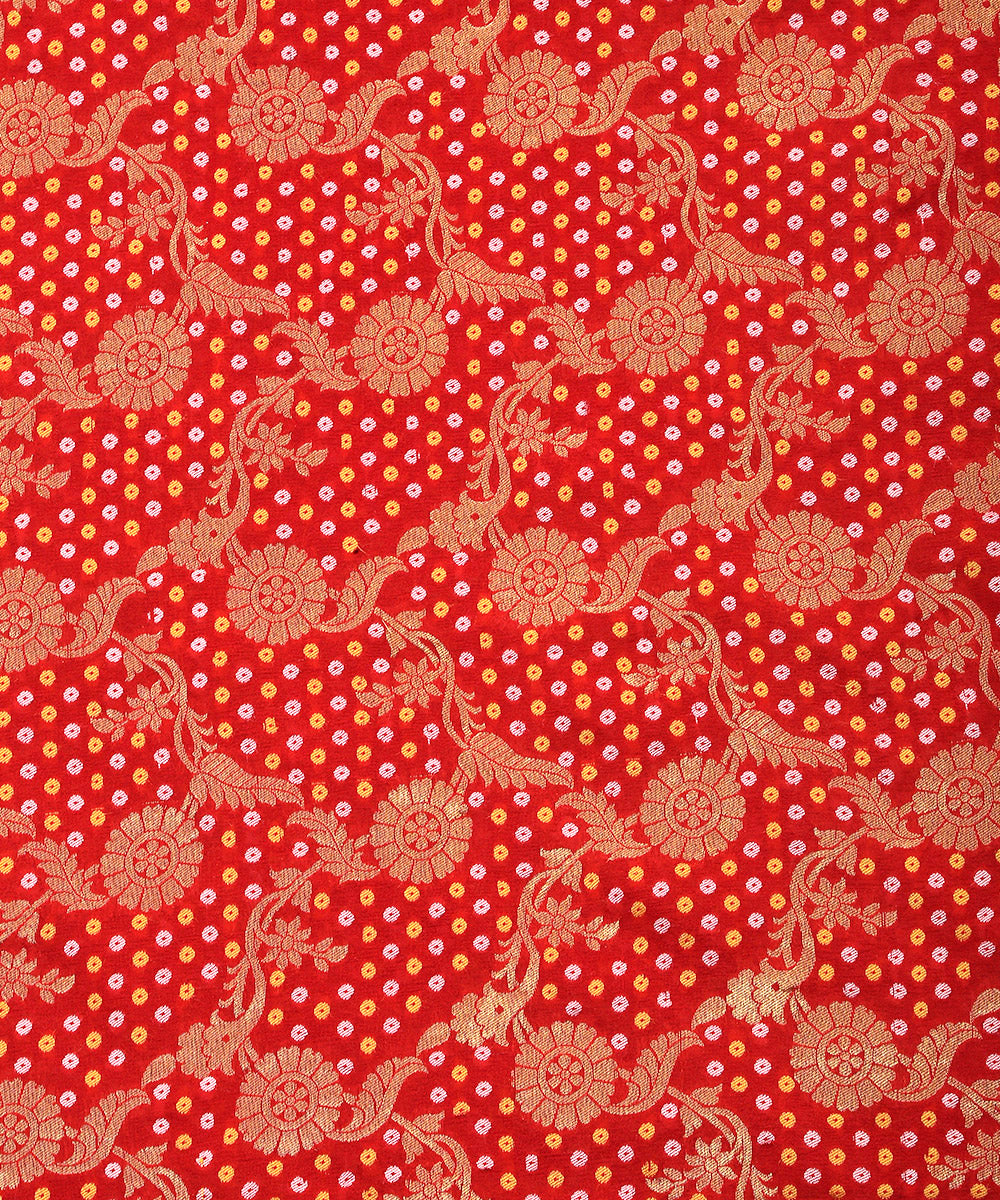 Handloom Pure Georgette Banarasi Dupatta With Bandhani Inspired Weave