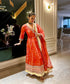 Saina Nehwal In Handloom Rust Orange Angrakha Set Ready To Wear Silk Ensembles