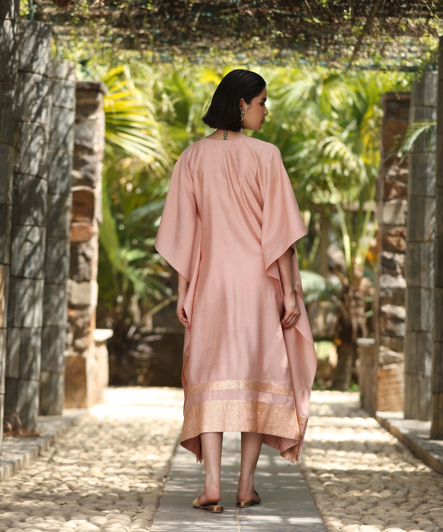 Blush_Pink_Handloom_Pure_Chiniya_Kaftan_With_Sanjaab_Finishing_WeaverStory_04