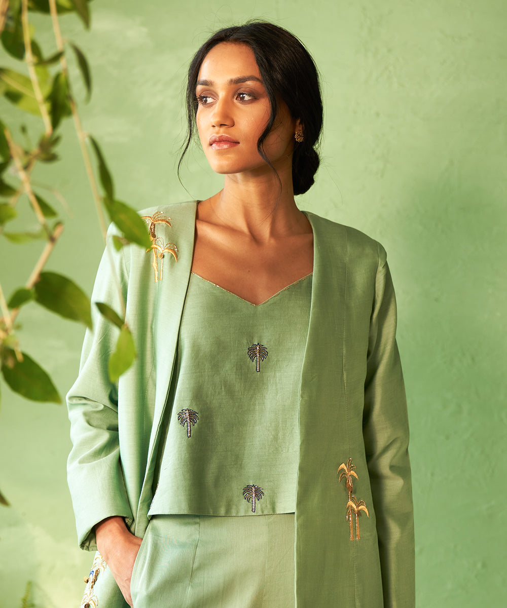 Kinaara Palm Delicate Motif Jacket Set