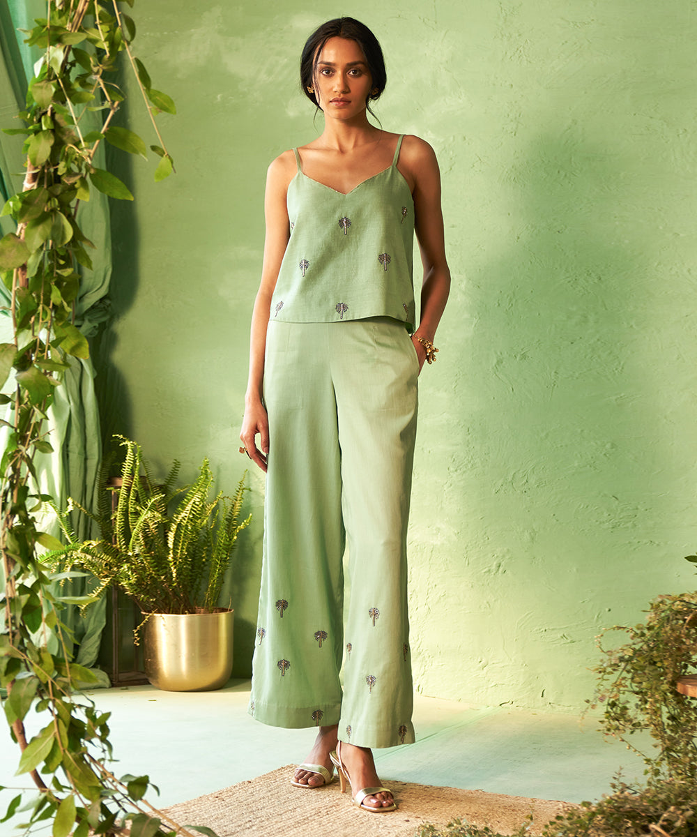 Kinaara Palm Delicate Motif Jacket Set