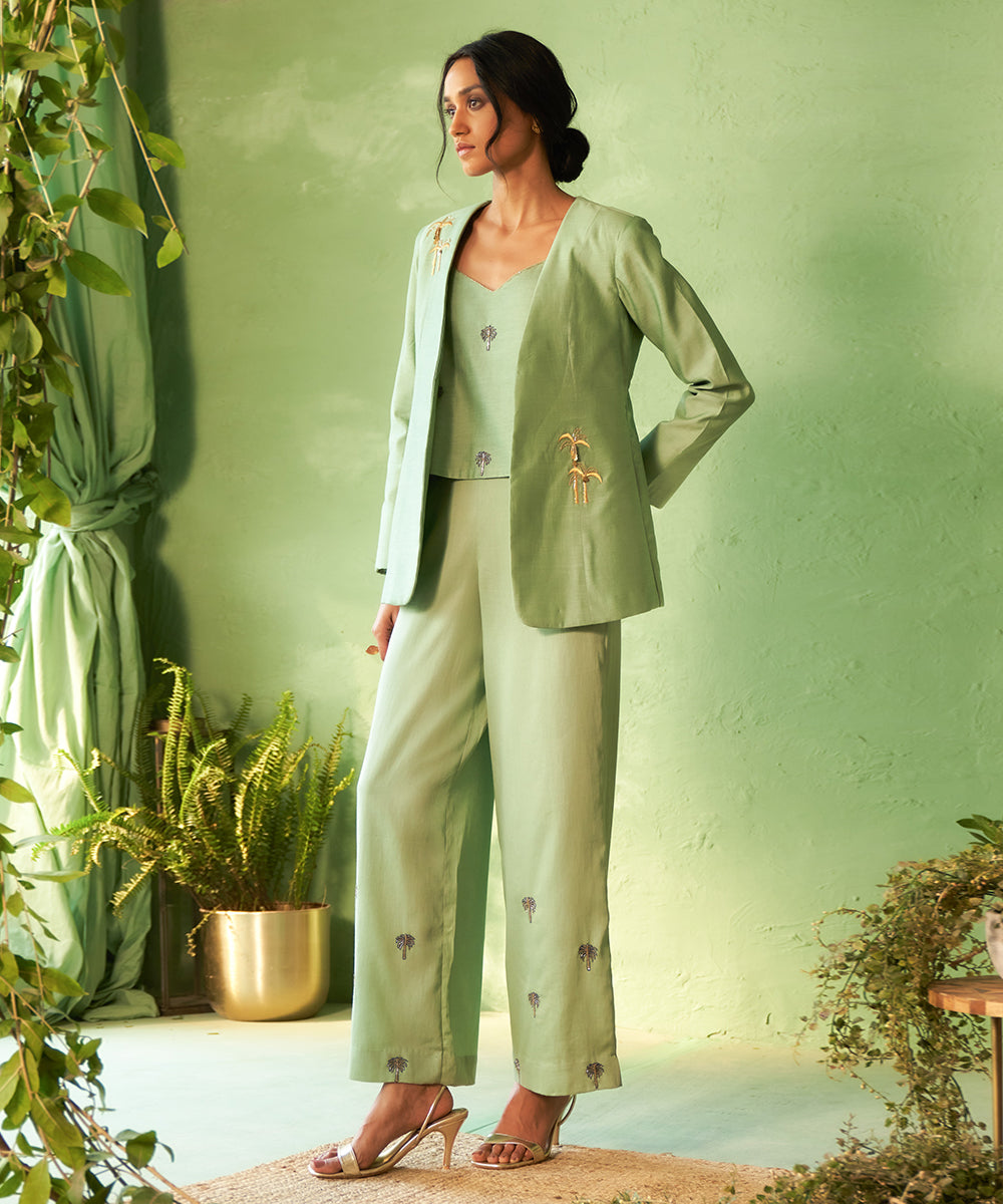 Kinaara Palm Delicate Motif Jacket Set