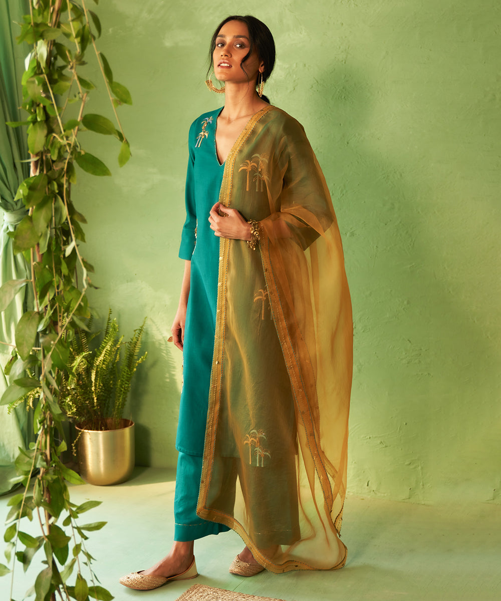 Kinaara Peacock Green Tunic Set
