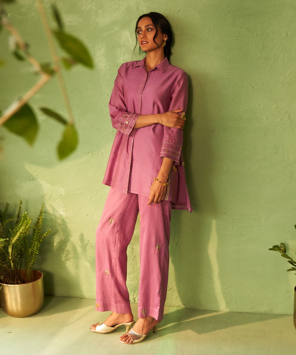 Kinaara Purple Collared Co-ord Set