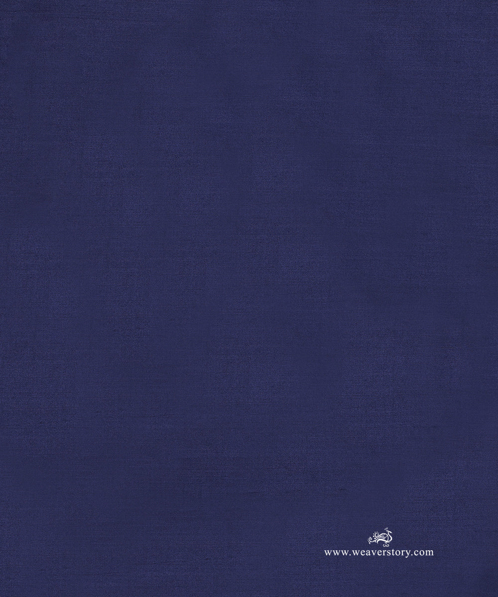 Blue_Handloom_Pure_Katan_Silk_Kadhwa_Shikargah_Banarasi_Lehenga_WeaverStory_05