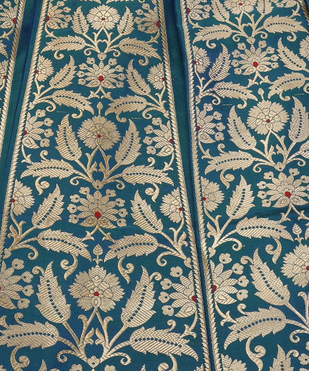 Peacock_Blue_Handloom_Pure_Katan_Silk_Banarasi_Lehenga_With_Kadhwa_Meenakari_WeaverStory_04