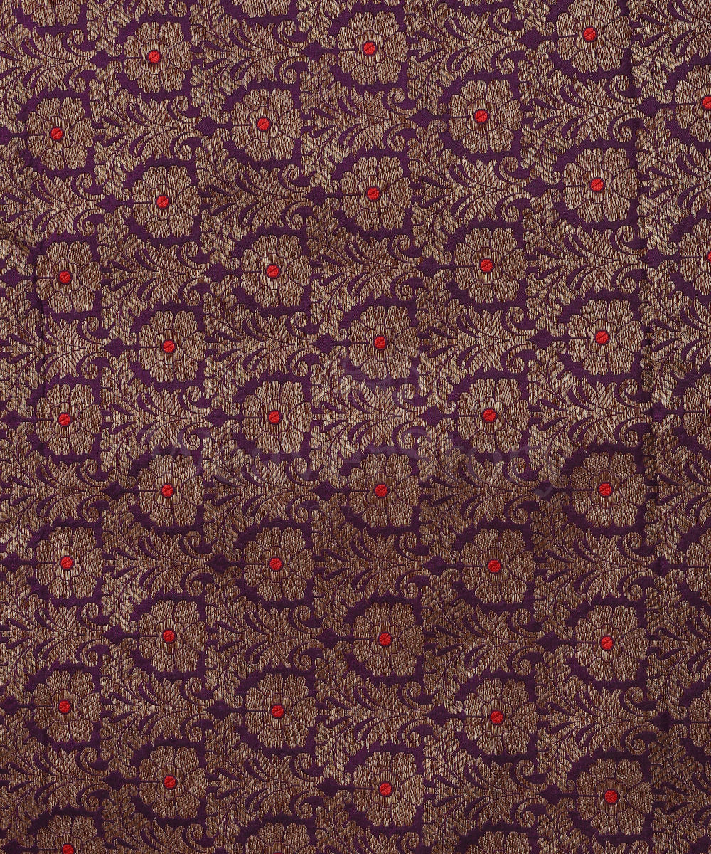 Purple_Handloom_Pure_Katan_Silk_Antique_Zari_Banarasi_Lehenga_With_Red_Meena_WeaverStory_05