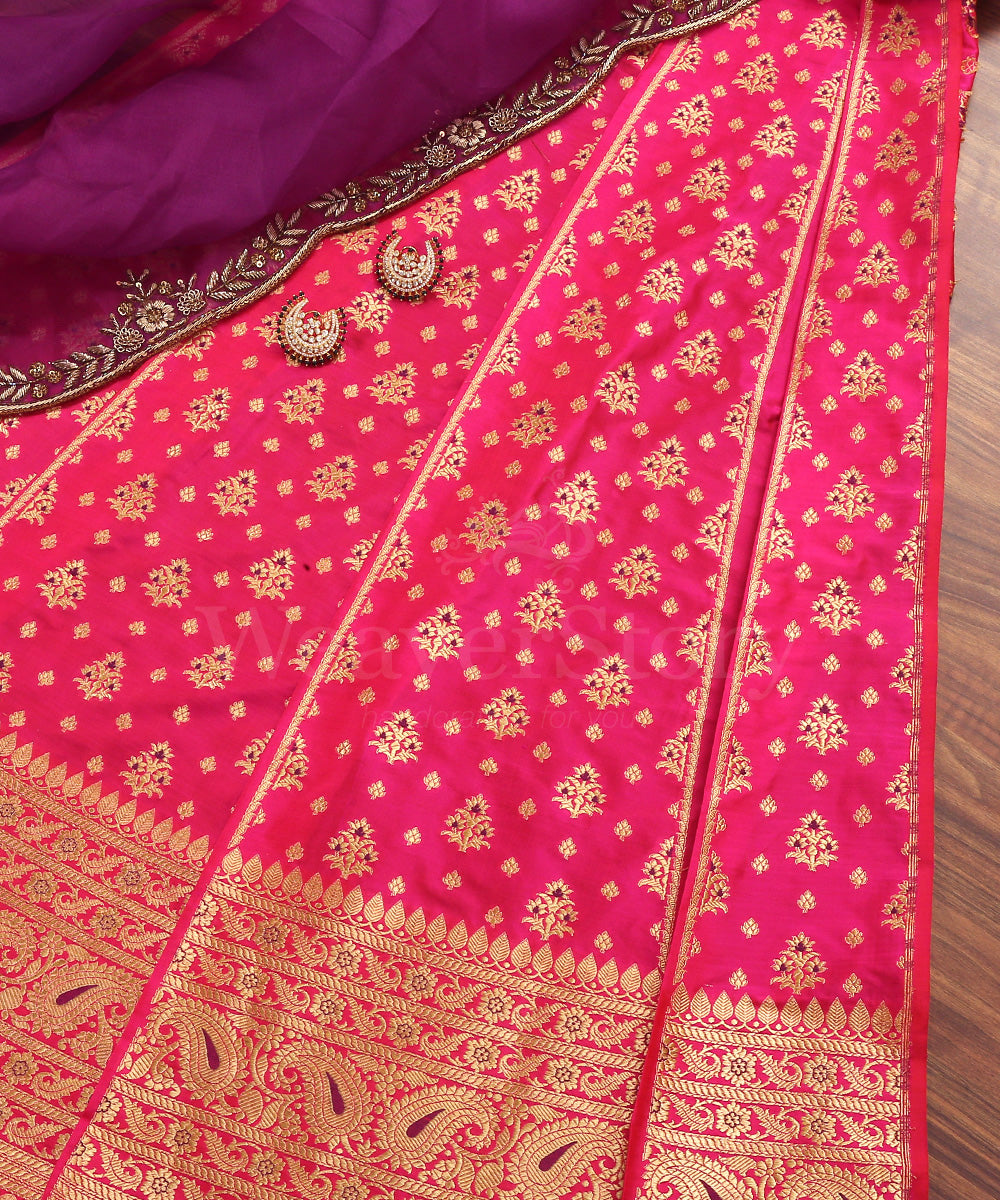 Handloom_Rani_Pink_18_Kali_Banarasi_Lehenga_With_Meenakari_Work_WeaverStory_01