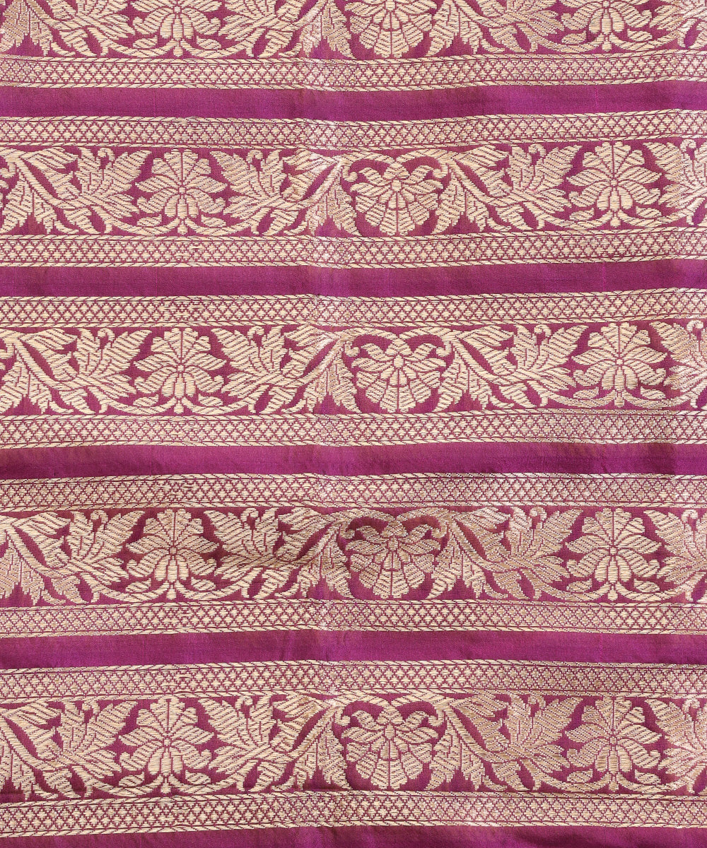 Purple_Handloom_Pure_Katan_Silk_Banarasi_Lehenga_With_Mehraab_Jaal_WeaverStory_06