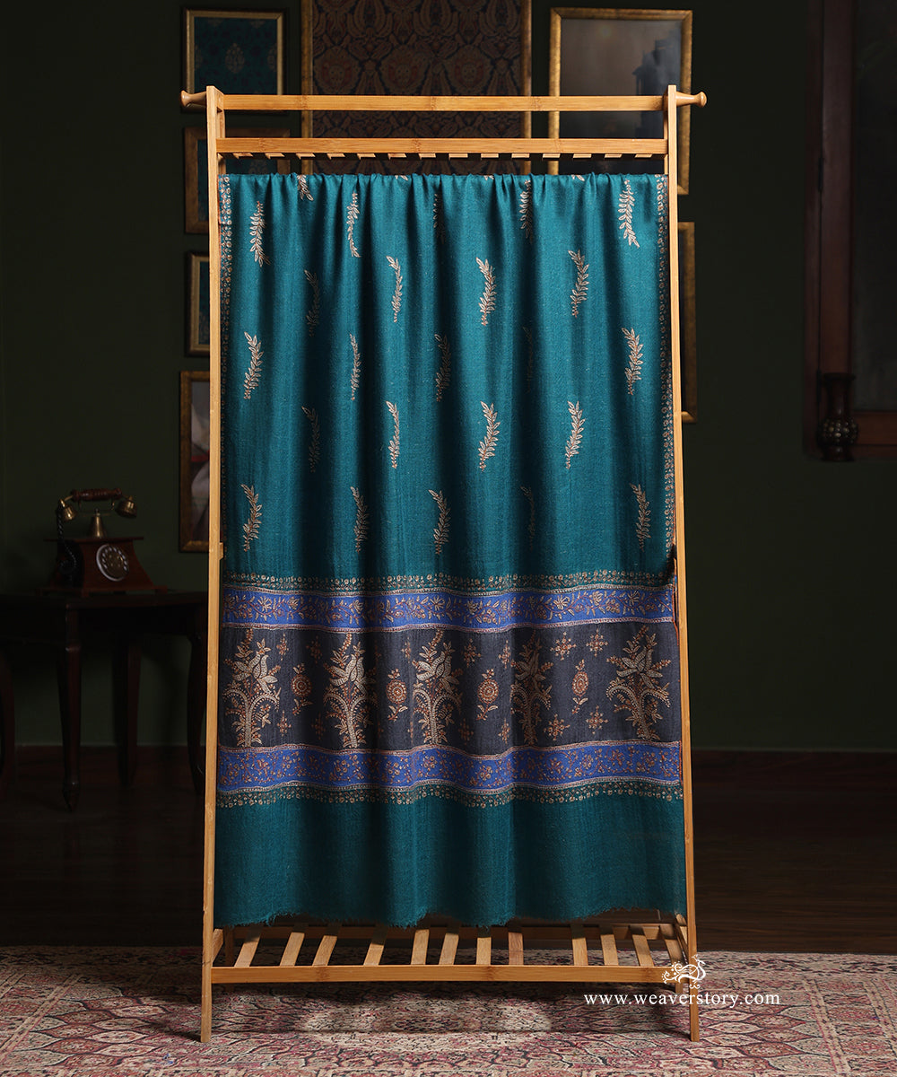 Teal_Blue_Pure_Pashmina_Shawl_With_Hand_Embroidered_Needle_Work_WeaverStory_02