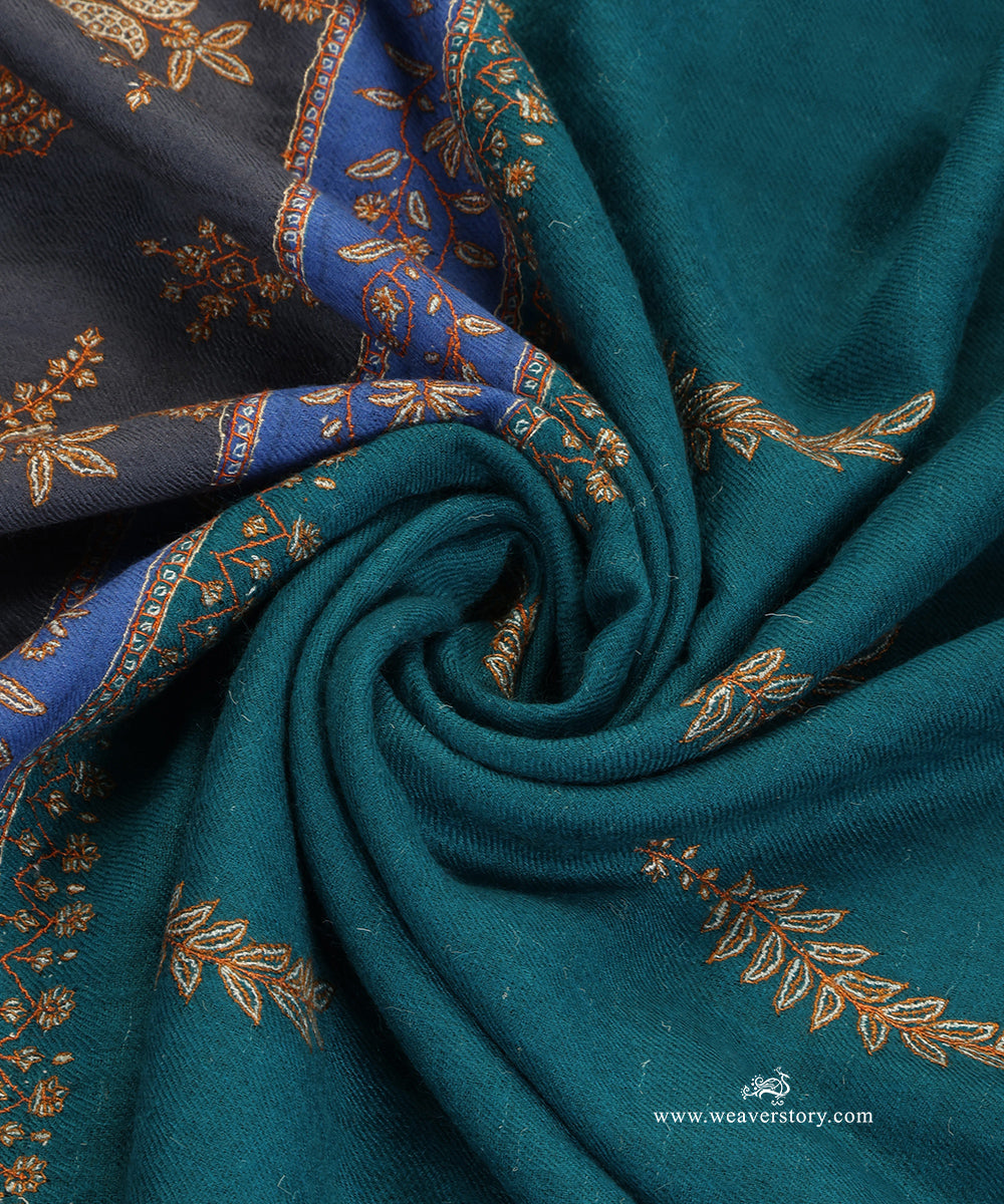 Teal_Blue_Pure_Pashmina_Shawl_With_Hand_Embroidered_Needle_Work_WeaverStory_06