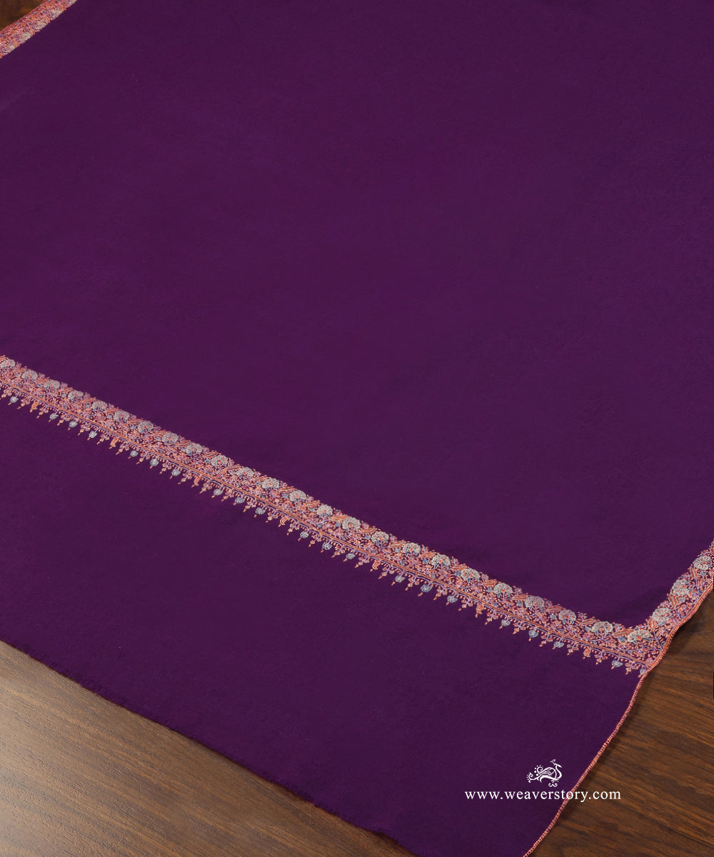 Purple_Pure_Pashmina_Shawl_With_Sozini_Border_WeaverStory_04