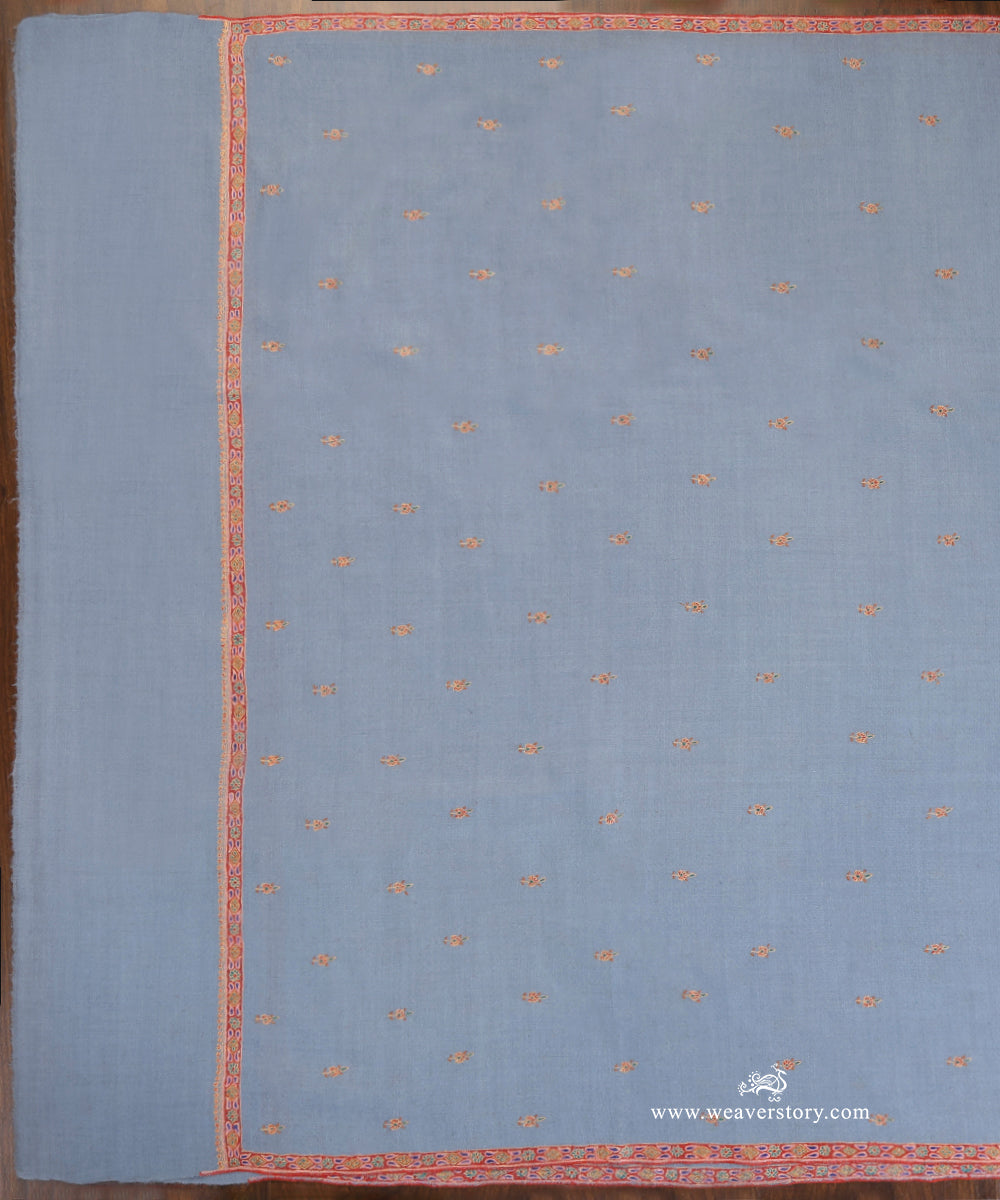 Blue_Pure_Pashmina_Shawl_With_Bootidar_Border_WeaverStory_03