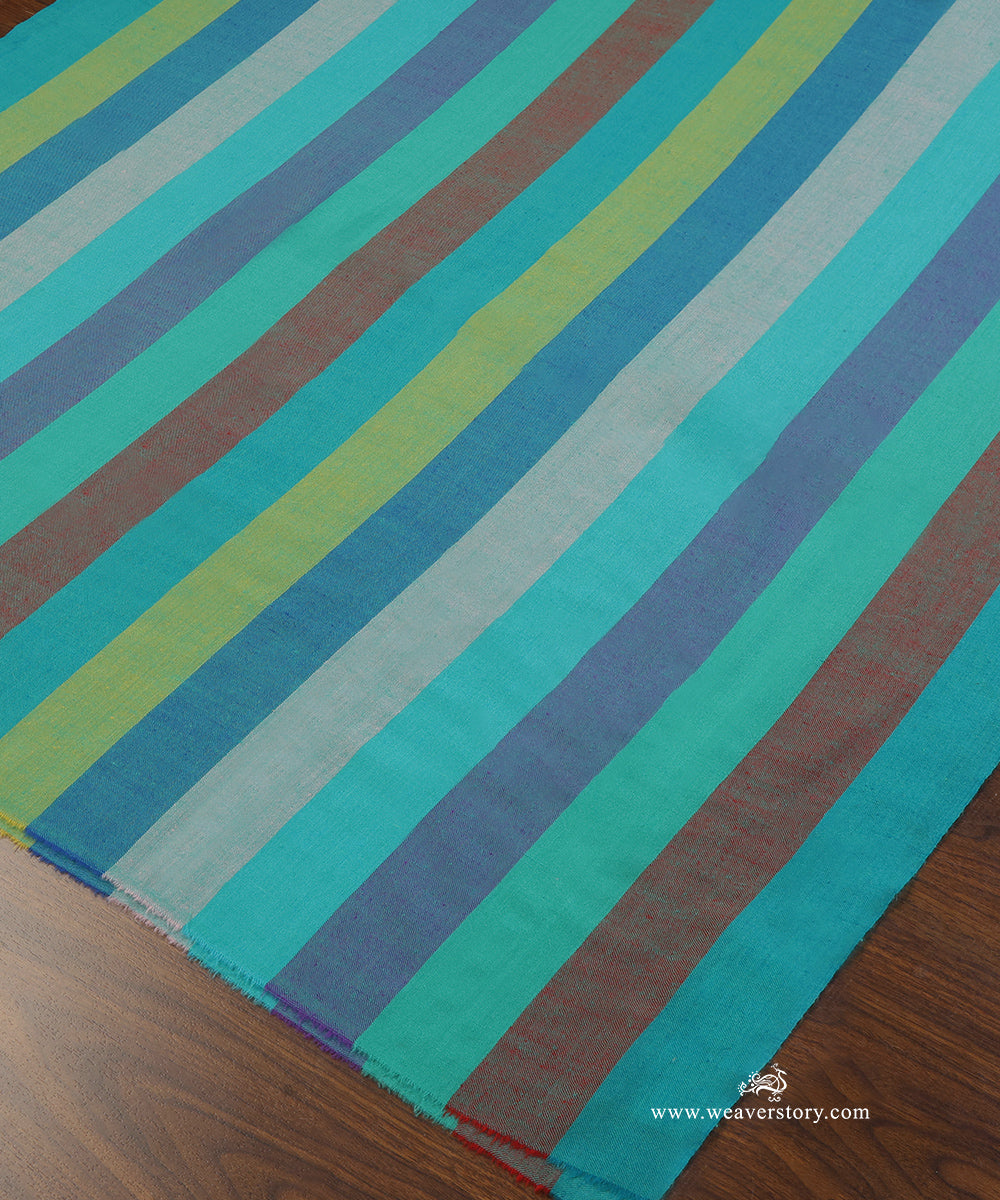 Multicoloured_Striped_Pure_Pashmina_Shawl_With_Ikat_Weaving_WeaverStory_04