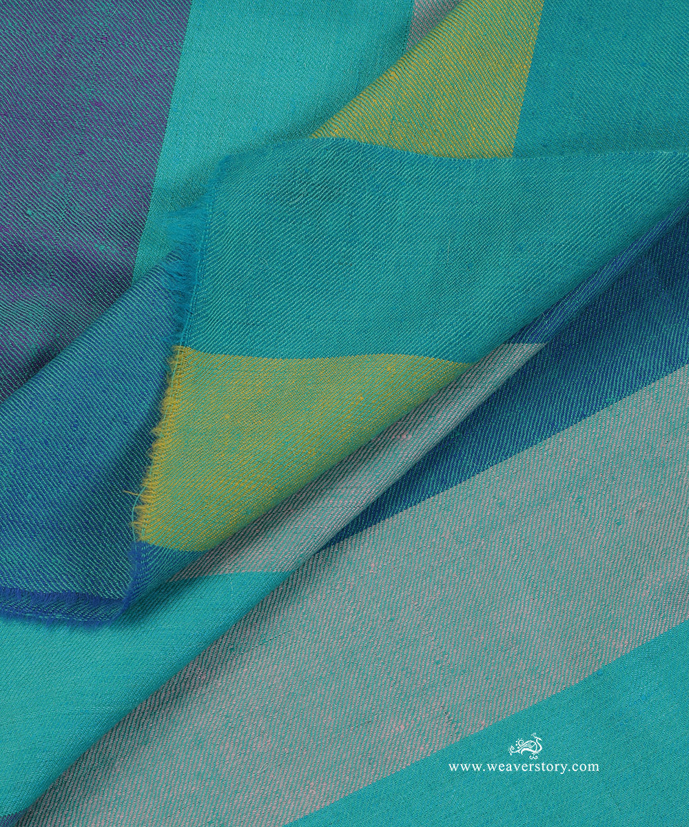 Multicoloured_Striped_Pure_Pashmina_Shawl_With_Ikat_Weaving_WeaverStory_05