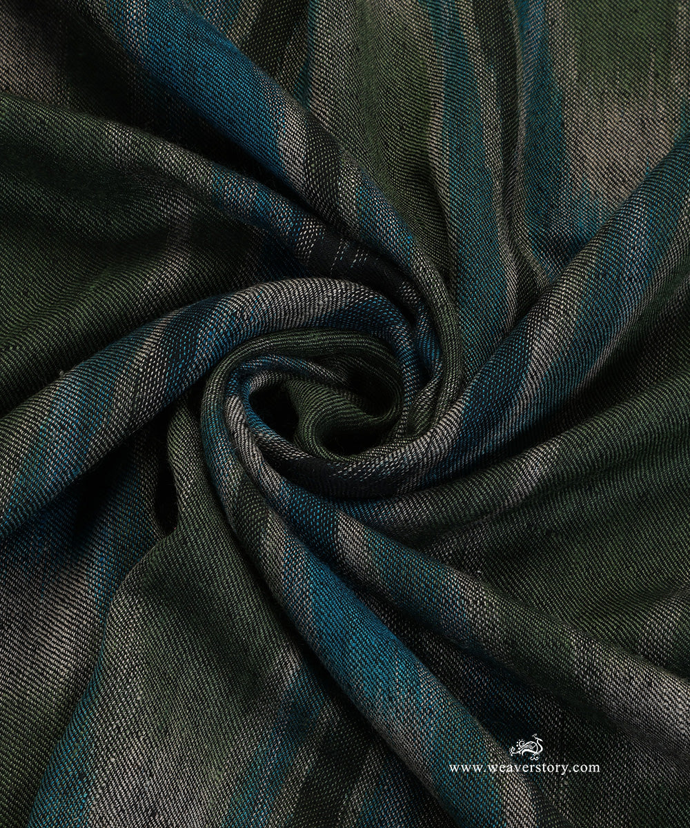Multicolour_Striped_Pure_Pashmina_Shawl_With_Ikat_Weaving_WeaverStory_06