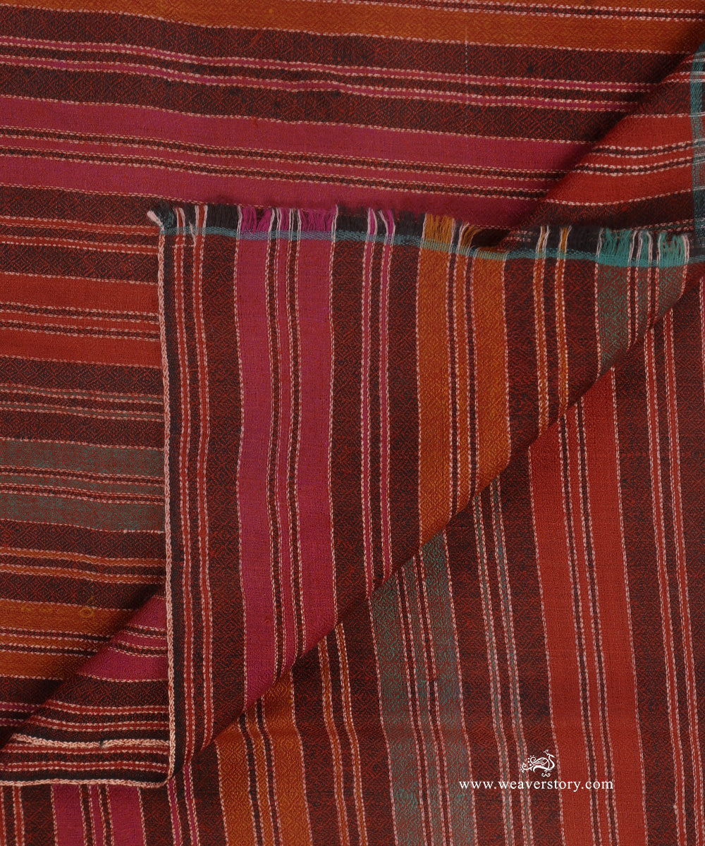 Multicolor_Striped_Pure_Pashmina_Shawl_With_Ikat_Weaving_WeaverStory_05