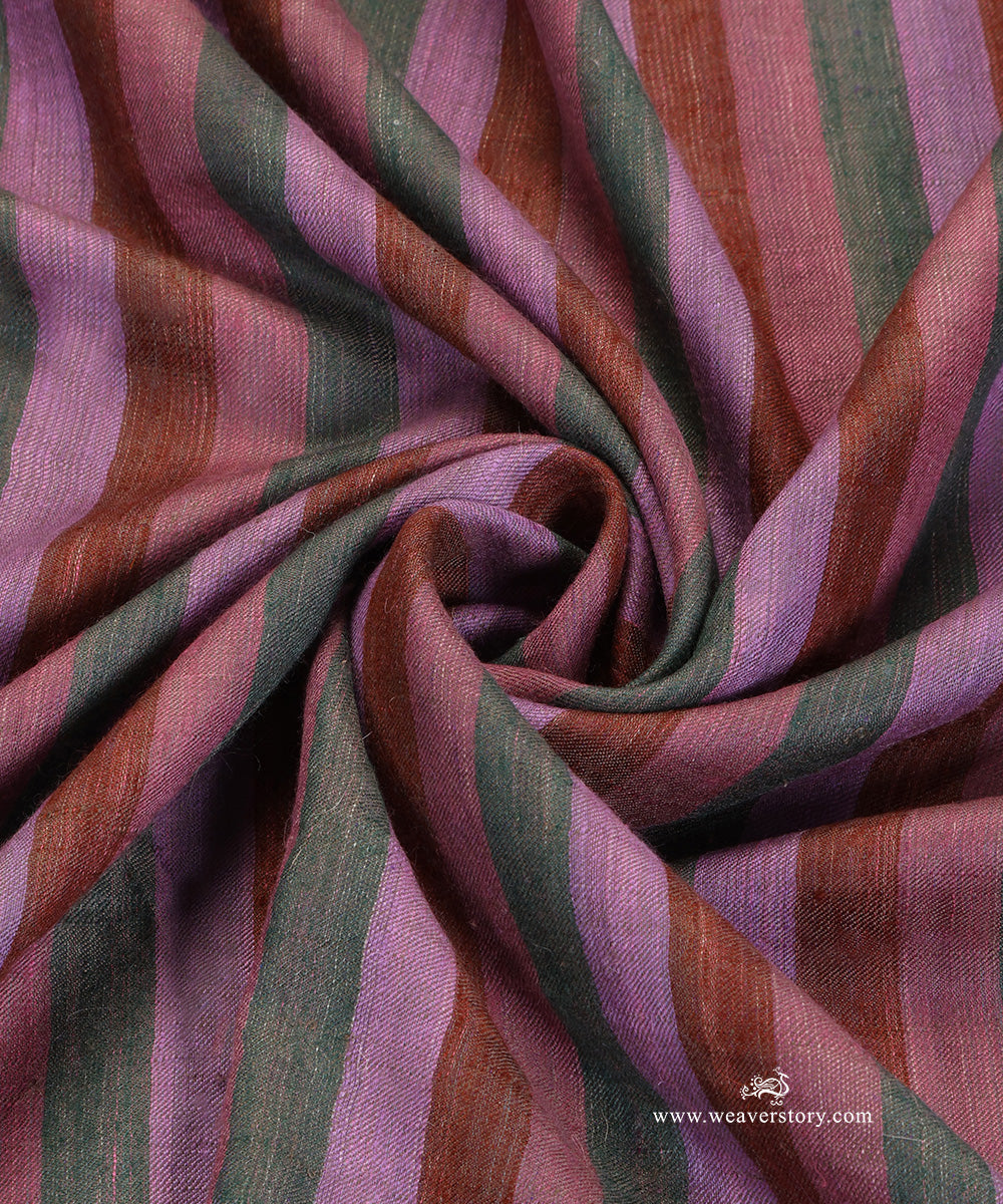 Multicoloured_Pure_Pashmina_Shawl_Eith_Ikat_Weaving_And_Stripes_WeaverStory_06