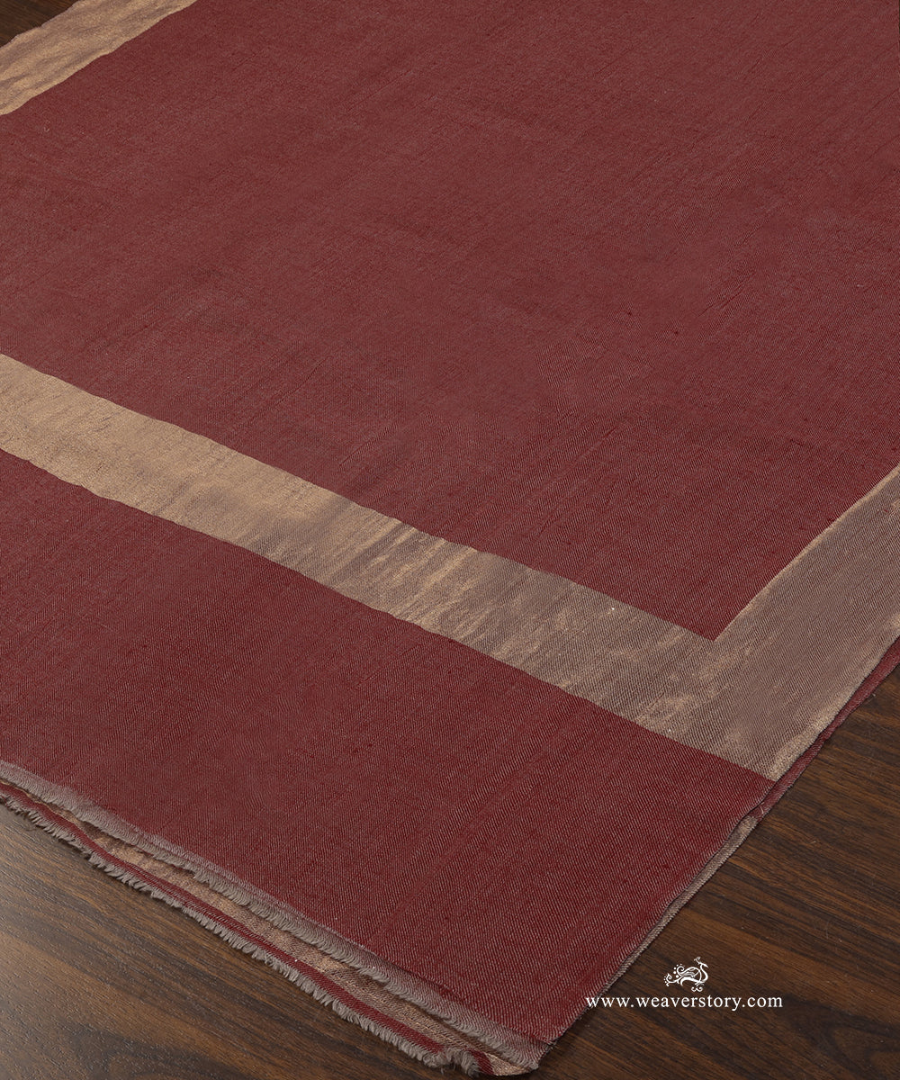Brown_And_Golden_Pure_Pashmina_Shawl_With_Double_Shade_Zari_WeaverStory_04