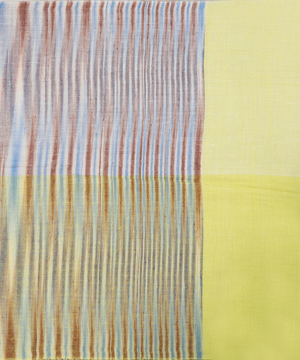 Multicoloured_Handwoven_Pure_Pashmina_Stole_With_Ikat_Weaving_And_Stripes_WeaverStory_03