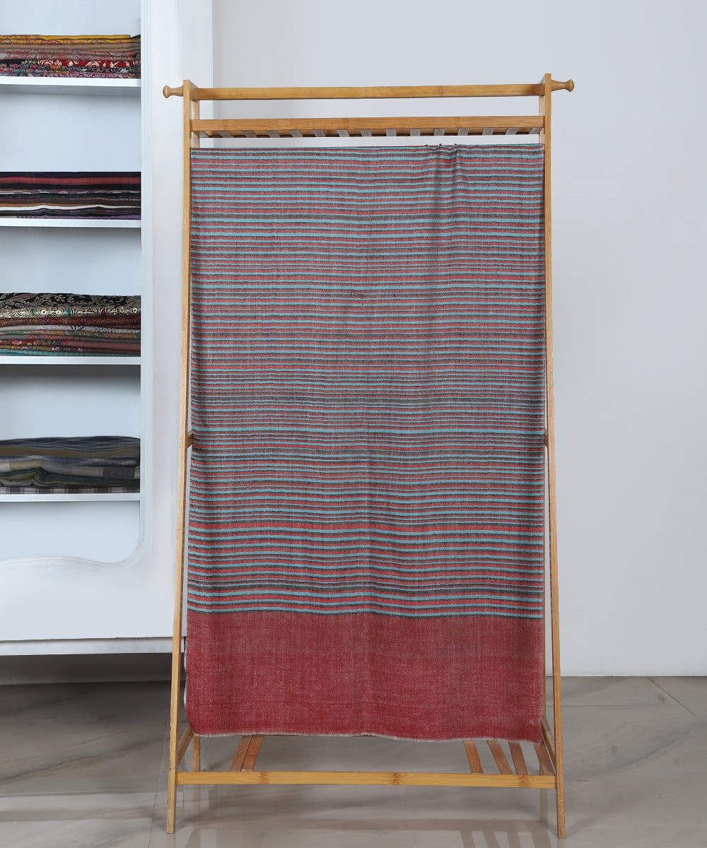Multicoloured_Pure_Pashmina_Stole_With_Ikat_Weaving_And_Stripes_WeaverStory_02