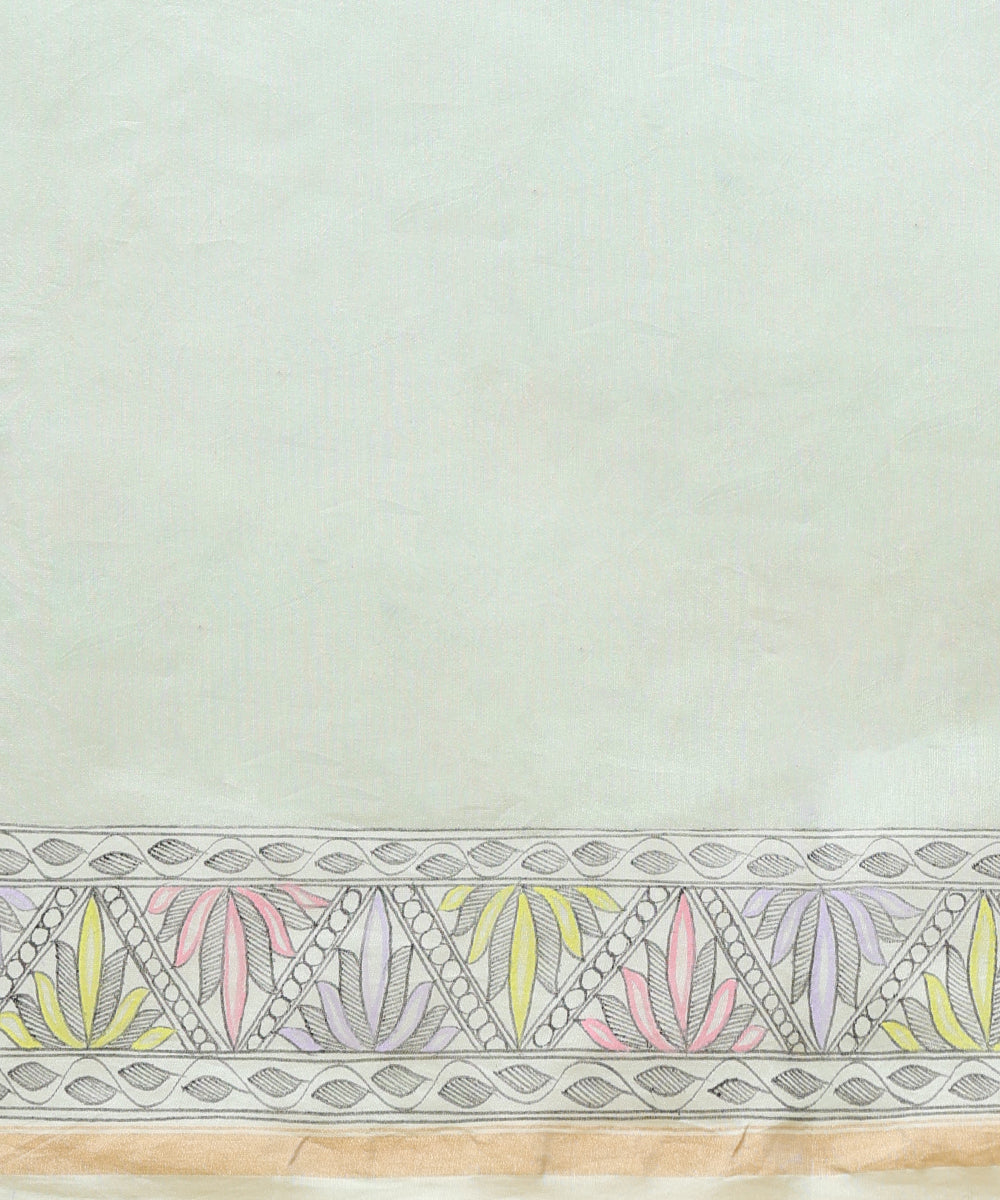 Pastel_Green_Handloom_Chanderi_Handpainted_Madhubani_Saree_With_Peacock_Motifs_WeaverStory_05
