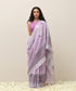 Handloom_Lavendar_Linen_Handpainted_Madhubani_Saree_With_Pink_Border_WeaverStory_01