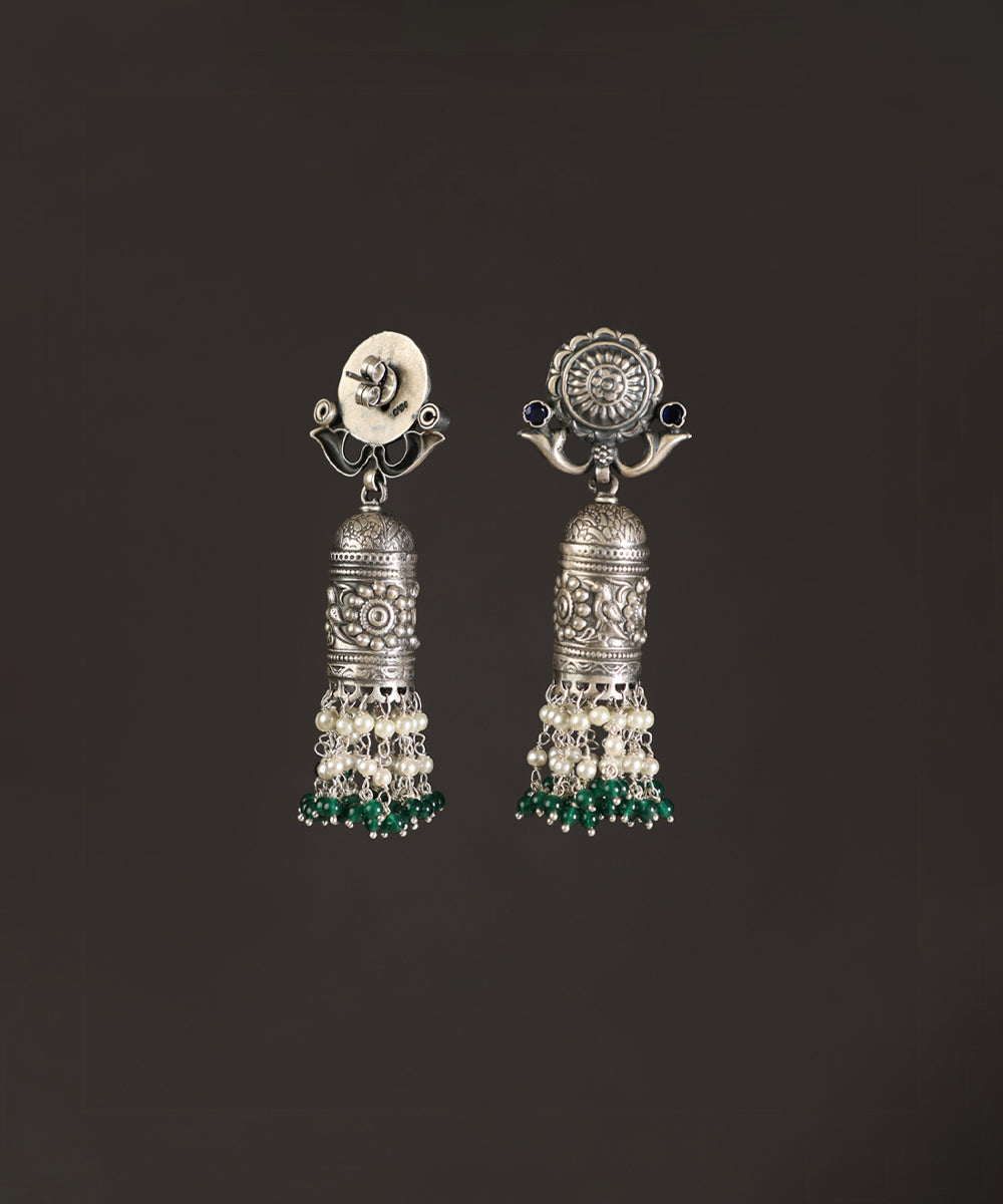 Deepan_Handcrafted_Oxidised_Pure_Silver_Earrings_With_Fresh_Water_Pearls_WeaverStory_03