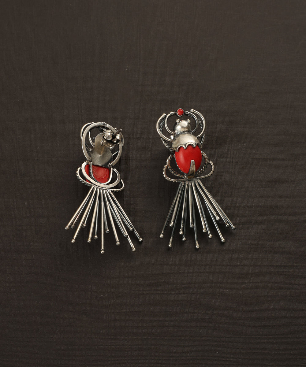 Jasiya_Handcrafted_Oxidised_Pure_Silver_Earrings_WeaverStory_03