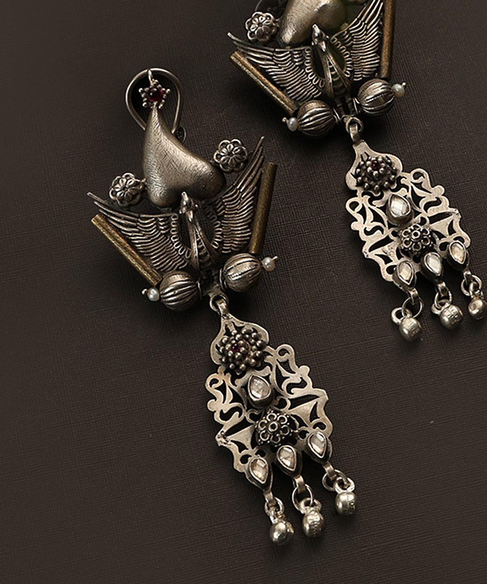 Farhiya Handcrafted Oxidised Pure Silver Earrings Jewellery