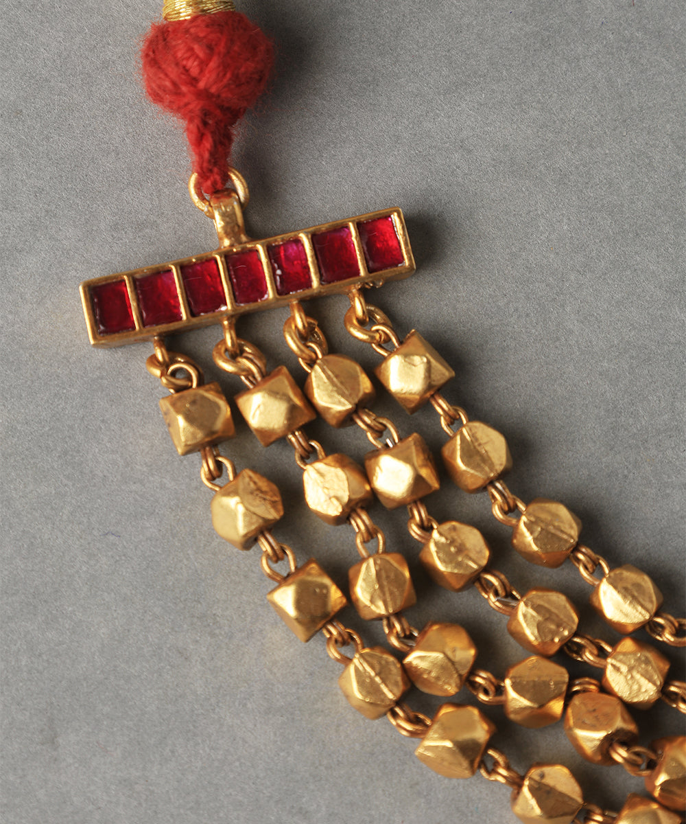 Sagari_Handcrafted_Pure_Silver_Golden_Necklace_With_Ladi_WeaverStory_03