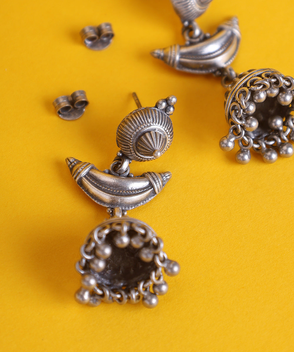 Kiana_Handcrafted_Oxidised_Pure_Silver_Earrings_With_Kempstones_WeaverStory_02