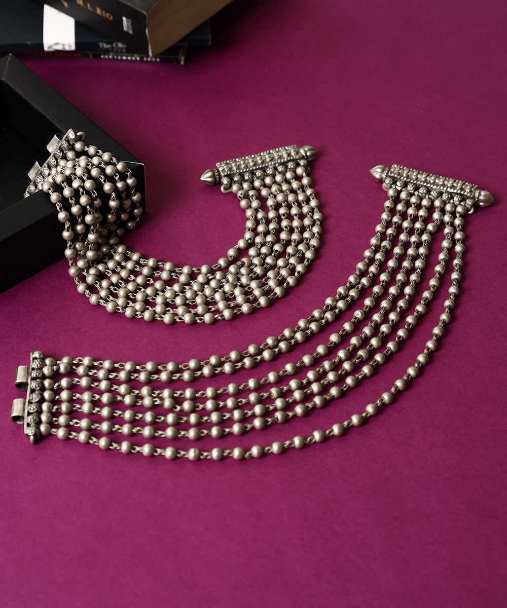 Aurelia_Handcrafted_Multistrand_Pure_Silver_Beaded_Anklets_WeaverStory_01